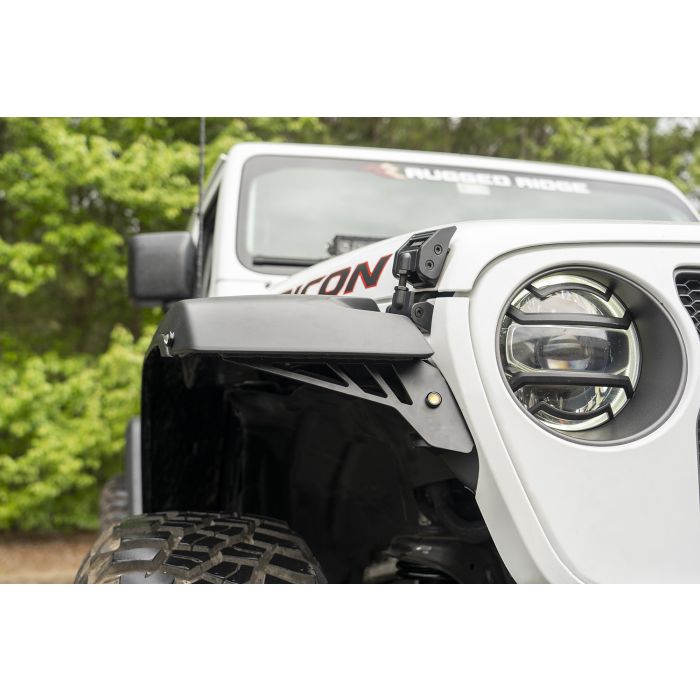 Rugged Ridge  Front Fender Chop Brackets for 18-23 Jeep Wrangler JL Sahara & Rubicon, 18-23 Gladiator JT