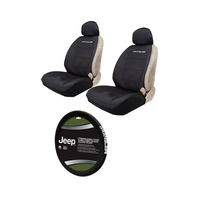 Plasticolor  Wrangler Logo Neoprene Interior Combo for Jeep Vehicles with Removable Headrests