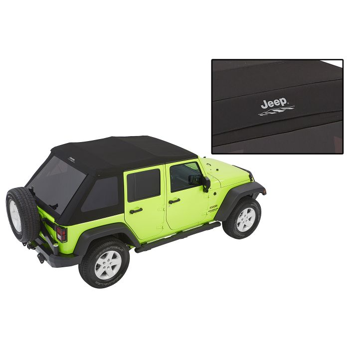 Bestop  Jeep Logo Trektop Glide Soft Top for 07-18 Jeep Wrangler JK Unlimited 4-Door