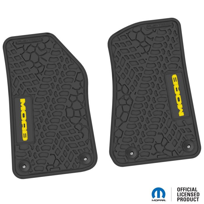 18-24 Jeep JL 2 Dr Front -Tire Tread/Scorched Earth Scene w/ MOAB Insert - Black w/ Yellow Insert