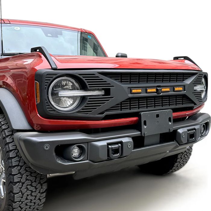 American Modified  Tomahawk Grille in Matte Black for 21-26 Ford Bronco