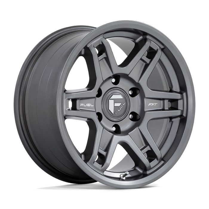 D838 SLAYER MATTE GUNMETAL 18X8.5 5X127 4.16 BS -15mm OS