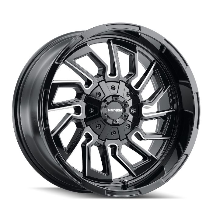 MAYHEM FLYWHEEL 8111 GLOSS BLACK/MILLED SPOKES 20X9 5-127/5-139.7 0MM 87.1MM