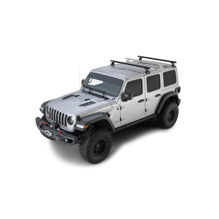 Rhino-Rack  2-Bar Backbone Roof Rack with Quick Mount Legs for 18-19 Jeep Wrangler Unlimited JL 4-Door w/ Hardtop