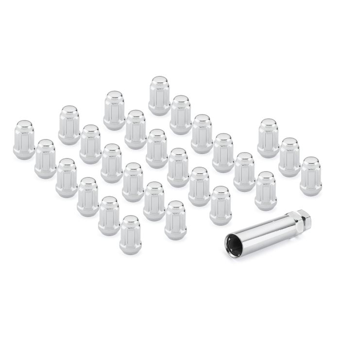Lynx 27 Piece Spline Drive Wheel Lug Nut & Socket Kit for 21-22 Ford Bronco - Chrome