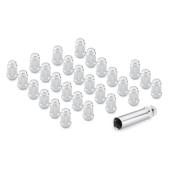 Lynx 27 Piece Spline Drive Wheel Lug Nut & Socket Kit for 21-22 Ford Bronco - Chrome