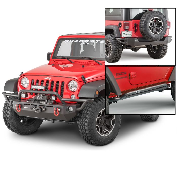Quadratec  QRC Front / Rear Bumper & Rocker Guards for 07-18 Jeep Wrangler JK 2-Door