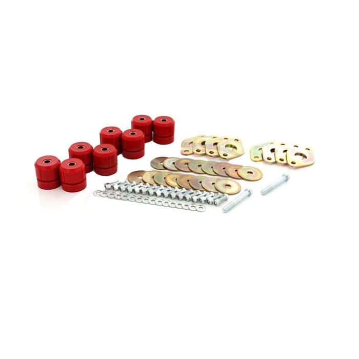 POLY BODY MOUNT KIT 07-11 JK RED