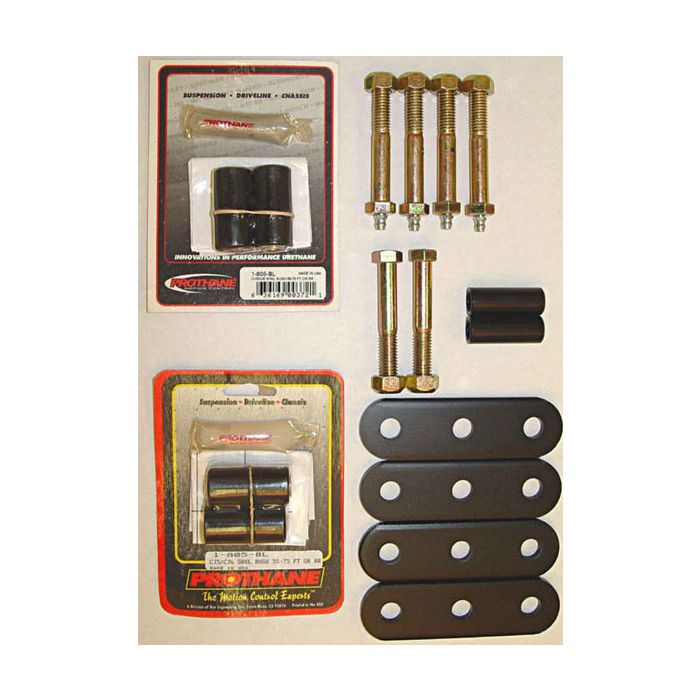 Rugged Ridge 18265.03 Greaseable Front and Rear Shackles in Black for a 55-75 jeep CJ