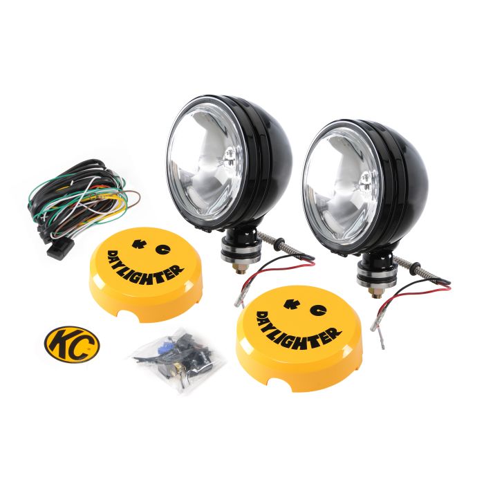 LIGHT PAIR 100W 6IN ROUND BLACK