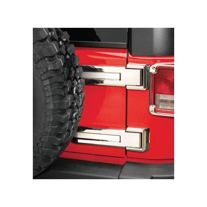 Putco 401266 Chrome Tailgate Hinge Covers for 07-18 Jeep Wrangler JK