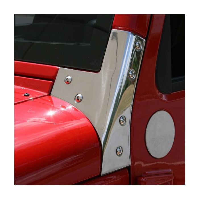 WINDSHIELD HINGE SET JK STAINLESS STEEL