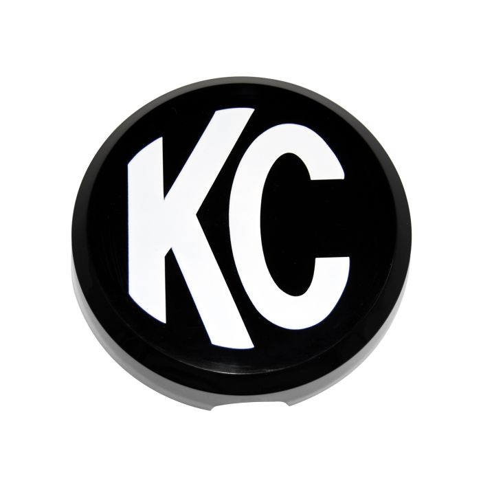 KC 6 IN ROUND HARD COVER WHT KC ON BLK