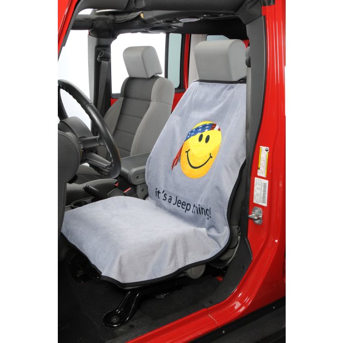 JEEP SMILEY CAR SEAT TOWEL GREY        S