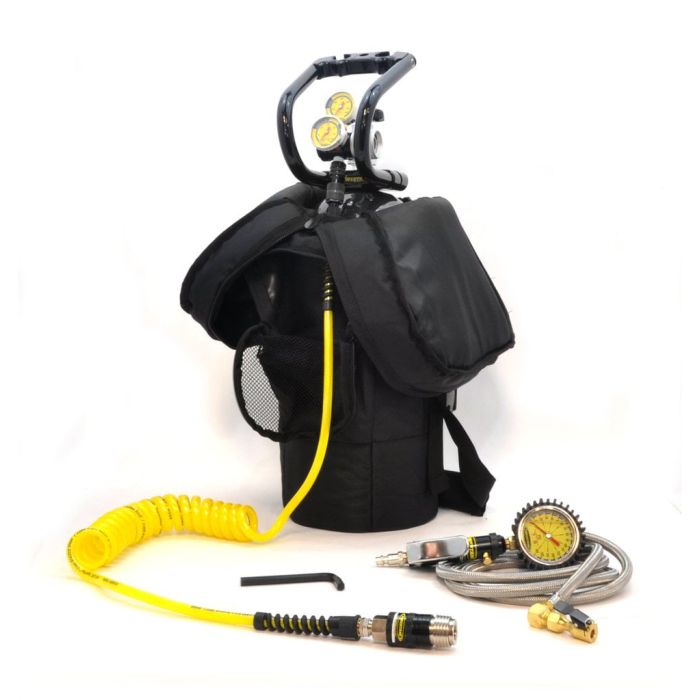 10LB CO2 TANK GOLD PKG 250PSI MATTE BLK