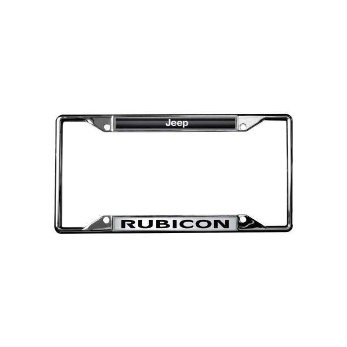 LICENSE PLATE FRAME CHROME JEEP RUBICON