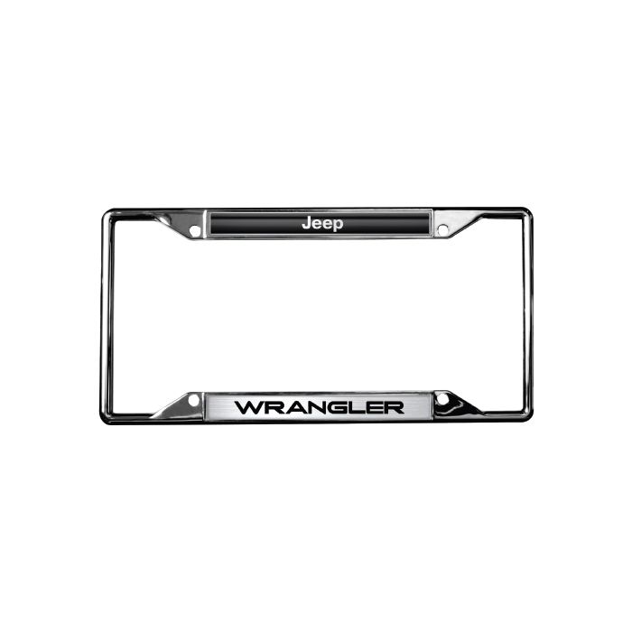 LICENSE PLATE FRAME CHROME JEEP WRANGLE