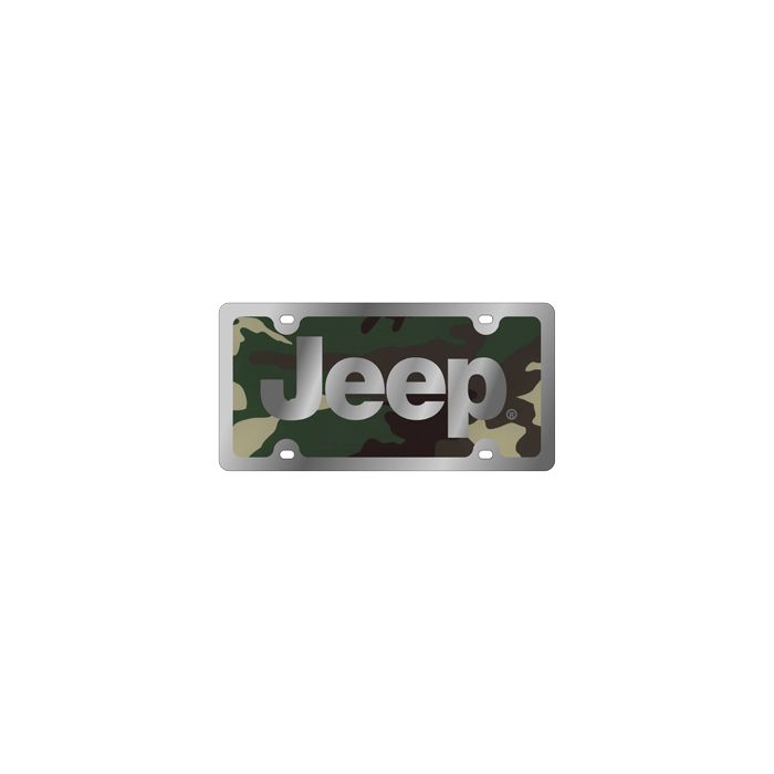 LICENSE PLATE POL SS JEEP W/GREEN CAMO