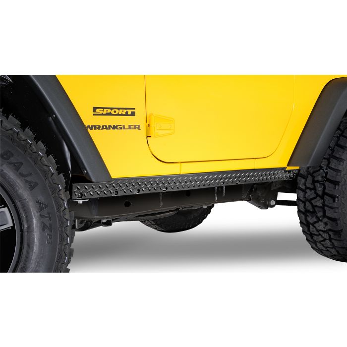 Rugged Ridge 11651.06 Body Armor Rocker Guards in Black for 07-18 Jeep Wrangler JK 2 Door