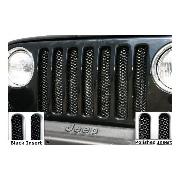 RAMPAGE GRILLE INSERT GLSS BLK 97-06 TJ