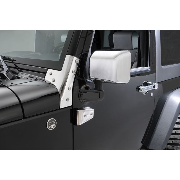RUGGED RIDGE MIRROR COVERS CHROME JK