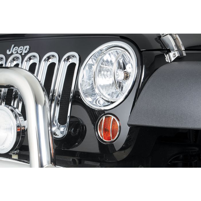 CHROME HEADLIGHT TRIM SET JK