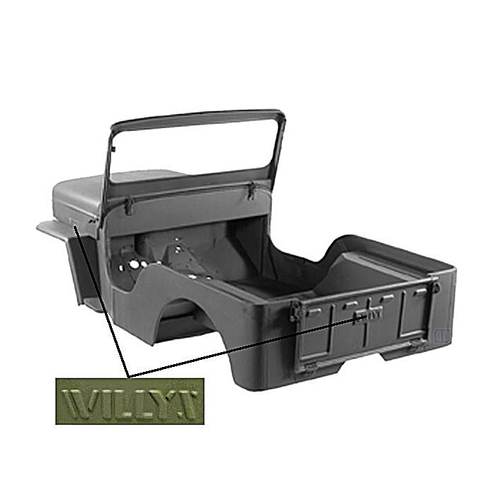 OMIX-ADA 12001.20 Steel Body Tub Kit  for 42-43 Willys MBs