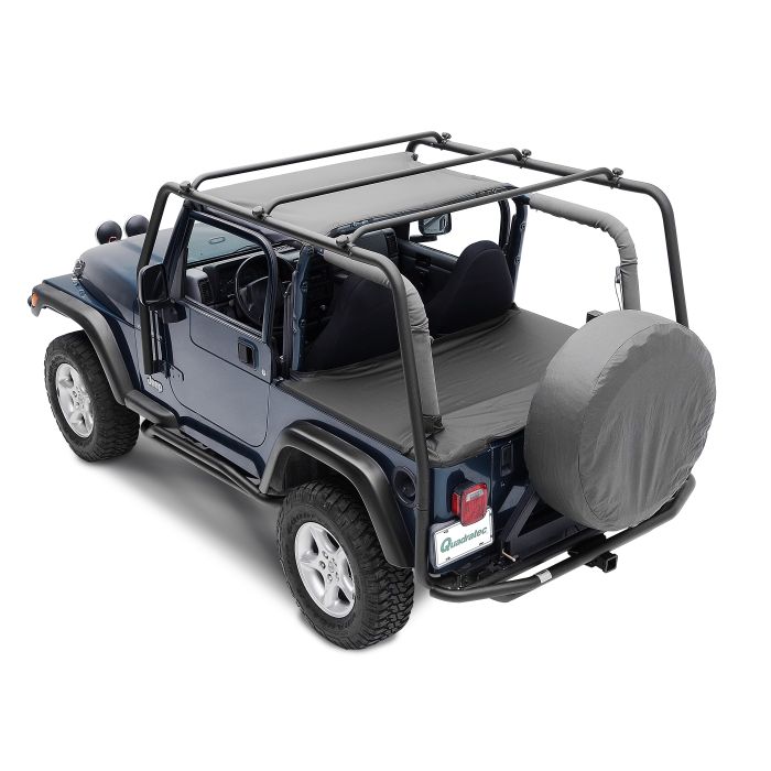 Smittybilt 76711 SMI SRC Roof Rack in Textured Black for 87-95 Jeep Wrangler YJ