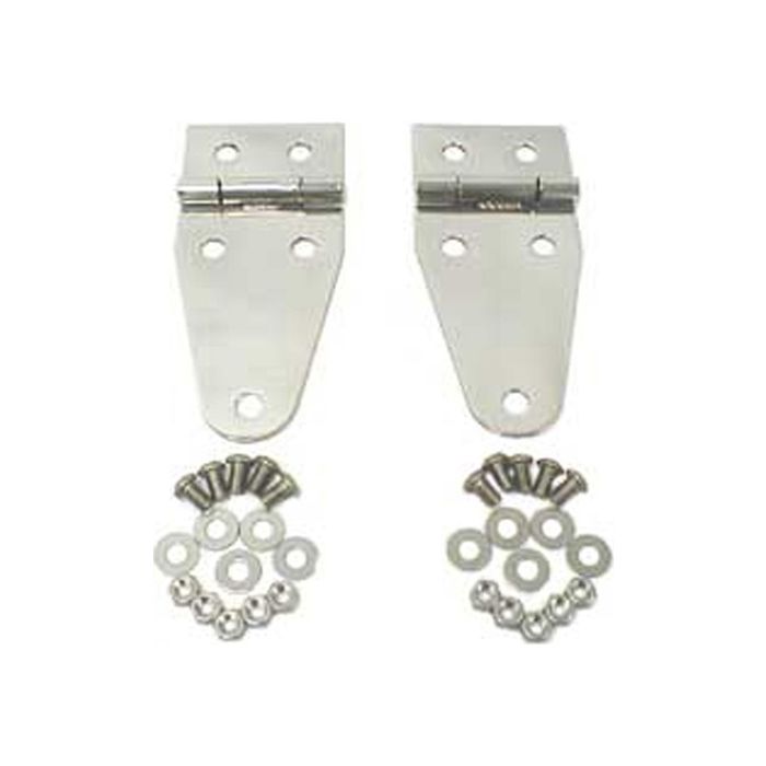 Rugged Ridge 11111.01 Stainless Steel Hood Hinges for 76-95 Jeep CJ-5, CJ-7, CJ-8 Scrambler & Wrangler YJ