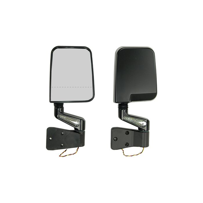 LED MIRROR PAIR BLK 87-02 YJ/TJ