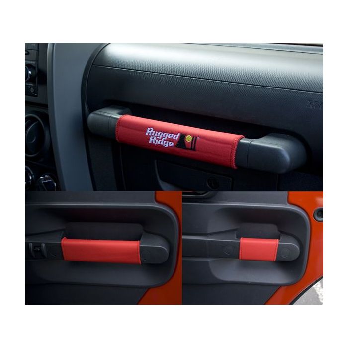 GRAB/DOOR WRAPS 07-10 JK 4DR RED