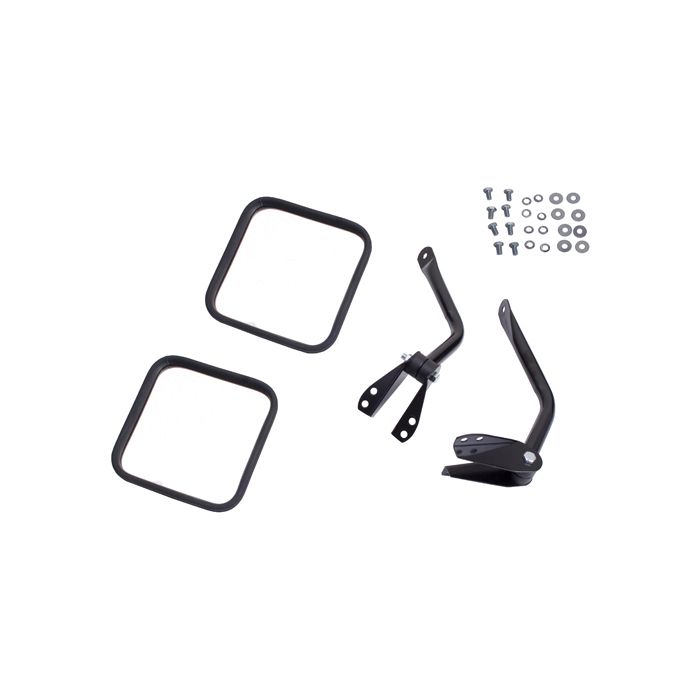 Crown Automotive 5462736K Front Windshield Mount Mirror Kit in Black for 55-95 Jeep CJ-5, CJ-6, CJ-7, CJ-8 Scrambler & Wrangler YJ