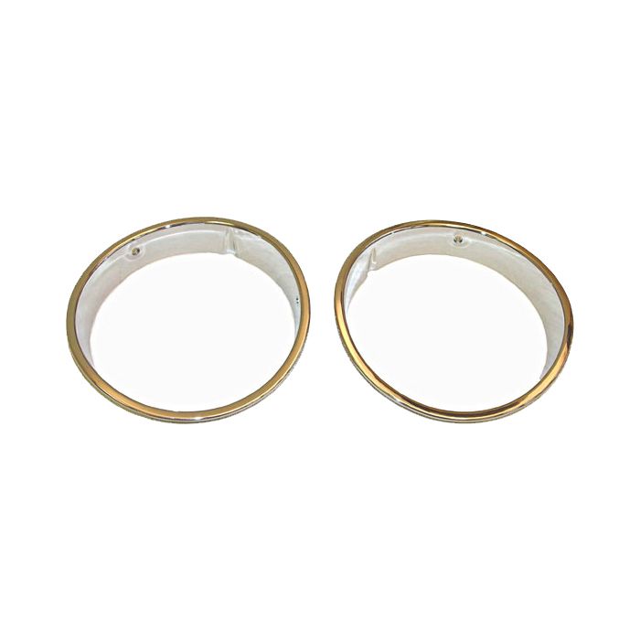 OMIX-ADA 12419.08 Headlight Bezels with Chrome Trim for 97-06 Jeep Wrangler TJ & Unlimited