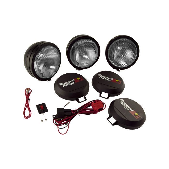 HID OFF ROAD LIGHTING 6 ROUND BLK THREE