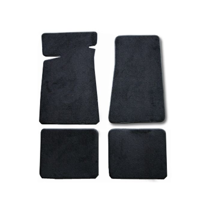 Auto Custom Carpets 14567-55-01 Custom Fit Floor Mat 4-Piece Set in Black for 59-73 Jeep CJ5