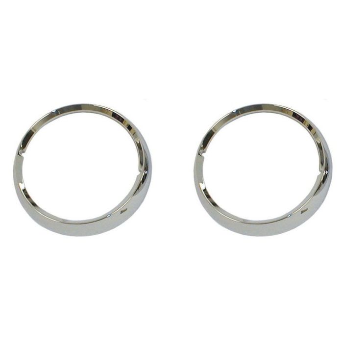 OMIX 12419.04 Chrome Headlight Bezels for 72-86 Jeep CJ-5, CJ-7 & CJ-8 Scrambler