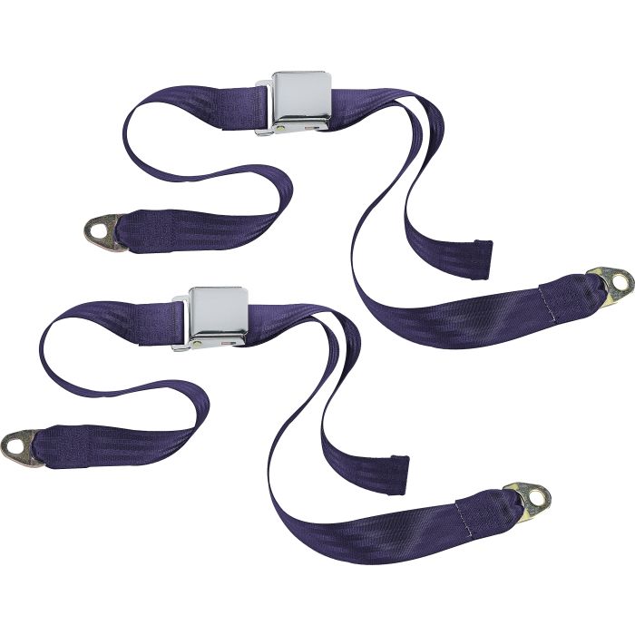 CHROME 2PT LATCH BELTS-CJ-PURPLE