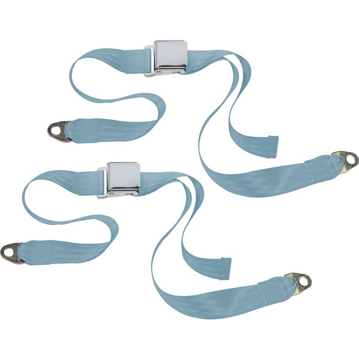 CHROME 2PT LATCH BELTS-CJ-POWDER BLUE