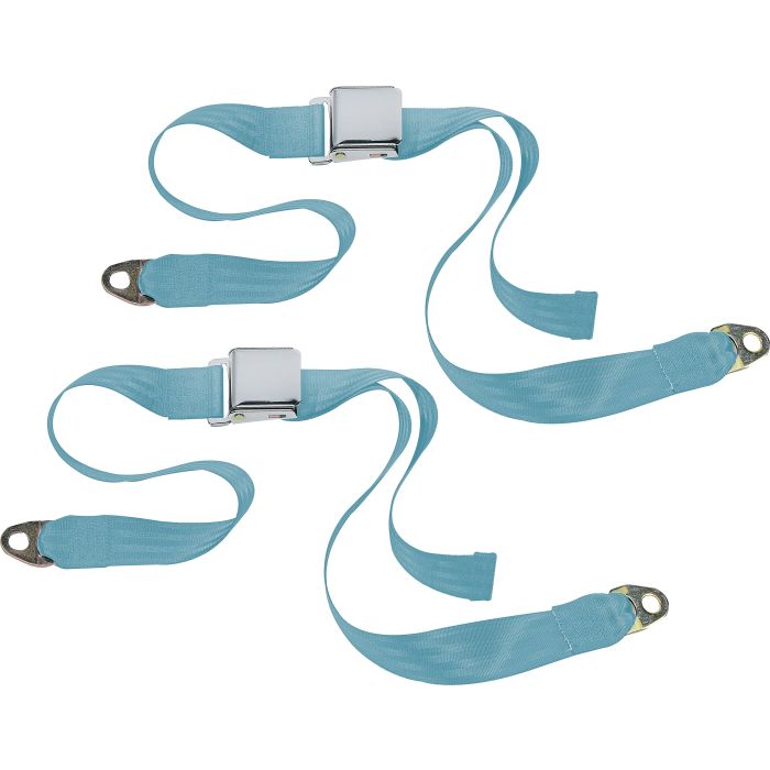 CHROME 2PT LATCH BELTS-CJ-POWDER BLUE