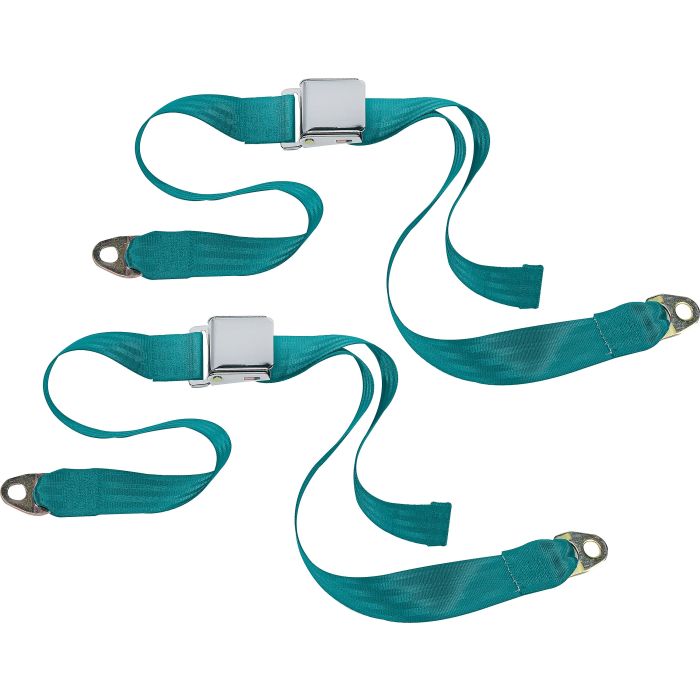 CHROME 2PT LATCH BELTS-CJ-TURQUOISE