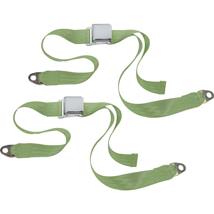 CHROME 2PT LATCH BELTS-CJ-LIME GREEN