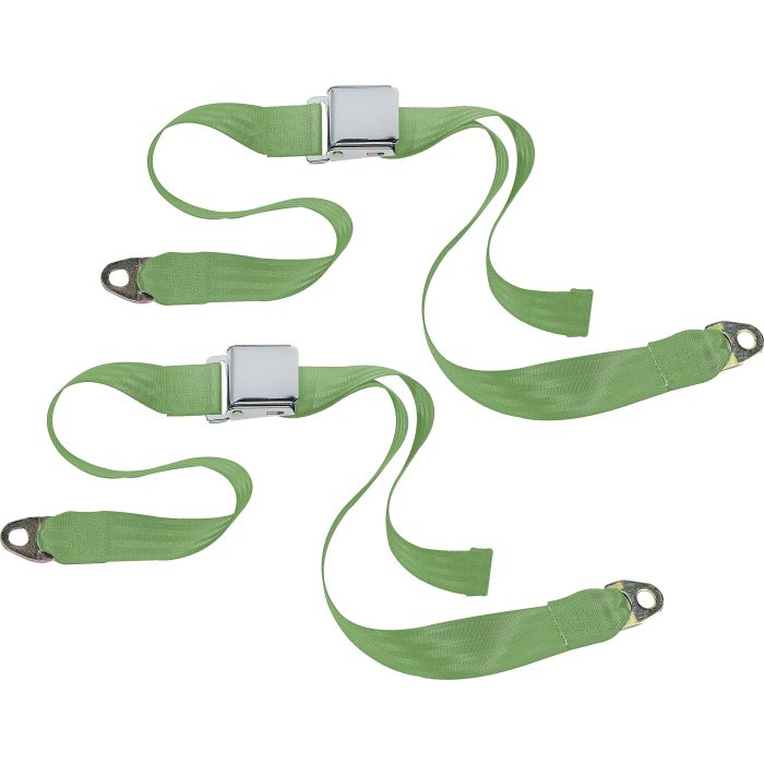 CHROME 2PT LATCH BELTS-CJ-LIME GREEN