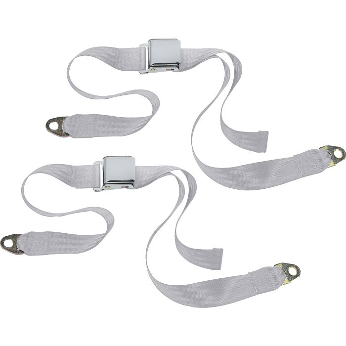 CHROME 2PT LATCH BELTS-CJ-SILVER