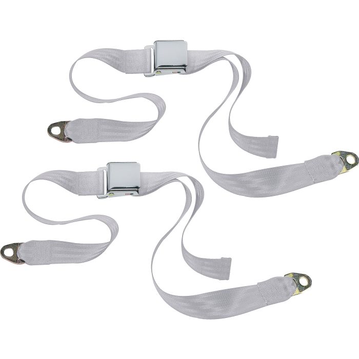 CHROME 2PT LATCH BELTS-CJ-SILVER