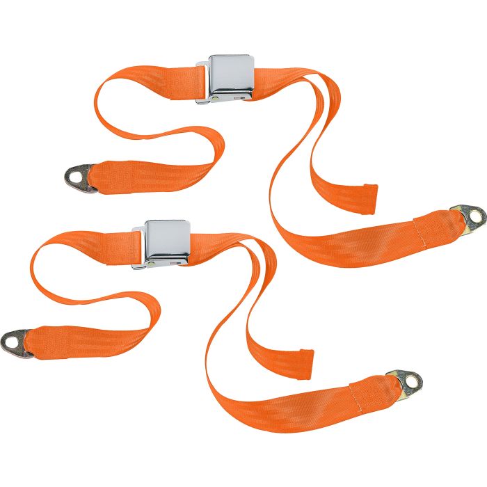 CHROME 2PT LATCH BELTS-CJ-ORANGE