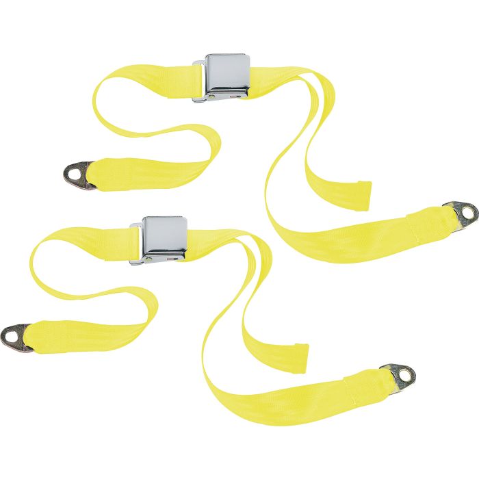 CHROME 2PT LATCH BELTS-CJ-YELLOW
