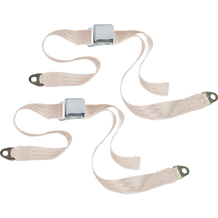CHROME 2PT LATCH BELTS-CJ-IVORY