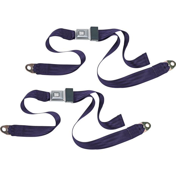 PUSH BUTTON 2PT LAP BELTS-PURPLE
