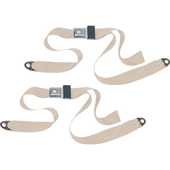 PUSH BUTTON 2PT LAP BELTS-DESERT TAN