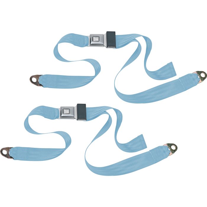 PUSH BUTTON 2PT LAP BELTS-POWDER BLUE